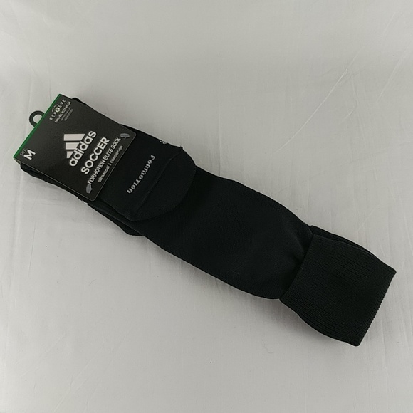 3 Adidas Soccer Formation Elite Socks Black Size M - Picture 3 of 6